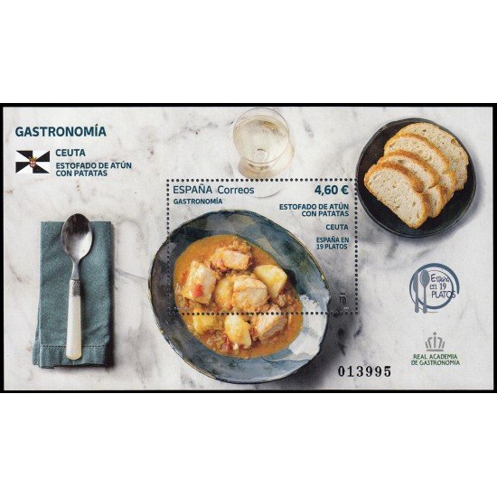 España Spain 5867 2025 Gastronomía Estofado de atún con patatas Ceuta MNH España Spain 5867 2025 Gastronomía Estofado de atún con patatas Ceuta MNH
