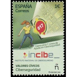 España Spain 5868 2025 Valores cívicos Ciberseguridad MNH España Spain 5868 2025 Valores cívicos Ciberseguridad MNH