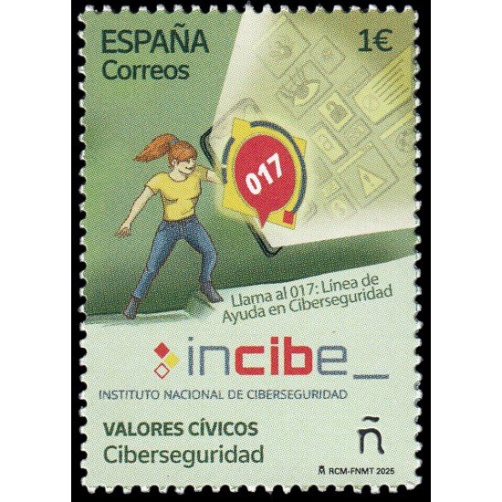 España Spain 5868 2025 Valores cívicos Ciberseguridad MNH España Spain 5868 2025 Valores cívicos Ciberseguridad MNH