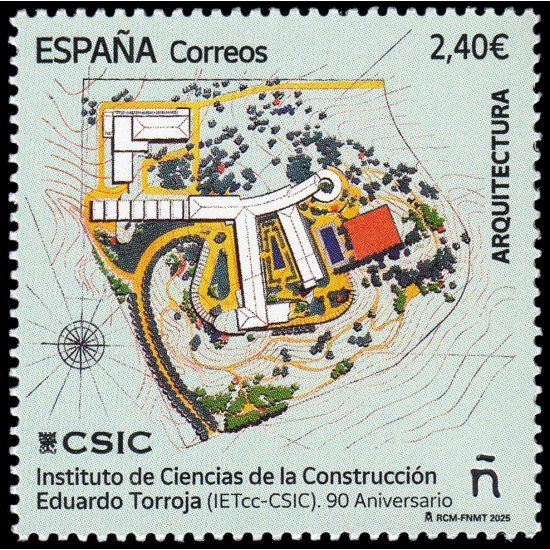 España Spain 5869 2025 Arquitectura 90 aniv. Instituto de Ciencias de la Construcción Eduardo Torroja IEcc-CSIC MNH España Spain 5869 2025 Arquitectura 90 aniv. Instituto de Ciencias de la Construcción Eduardo Torroja IEcc-CSIC MNH