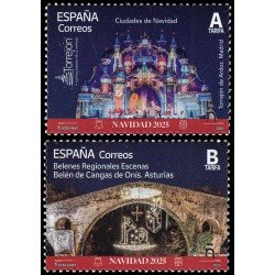 España Spain 5872/73 2025 Navidad Ciudades de Navidad y Belenes MNH Tarifa A Tarifa B España Spain 5872/73 2025 Navidad Ciudades de Navidad y Belenes MNH Tarifa A Tarifa B