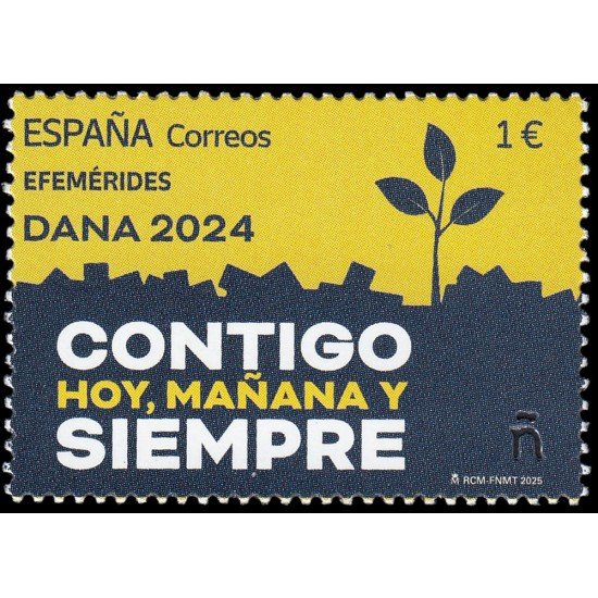 España Spain 5879 2025 Dana 2024 Contigo hoy mañana y siempre MNH España Spain 5879 2025 Dana 2024 Contigo hoy mañana y siempre MNH