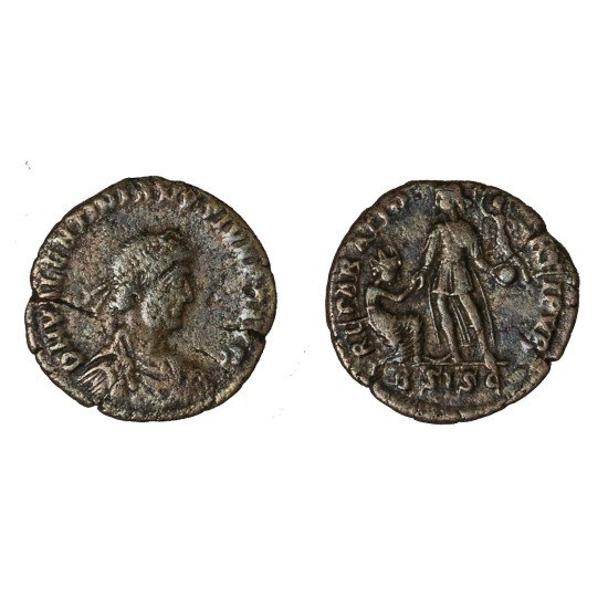 Moneda Imperio Romano Maiorina Valentiniano II 379-383 d.C.