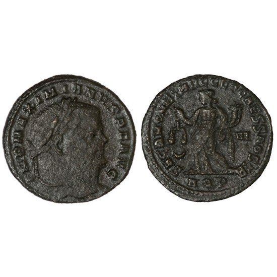 Moneda Imperio Romano Follis Maximiano 302-305 d.C. Moneda Imperio Romano Follis Maximiano 302-305 d.C.