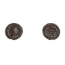 Moneda Imperio Romano ¼ de maiorina Valentiniano II 383 d.C.