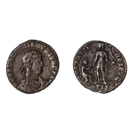 Moneda Imperio Romano Maiorina Valentiniano II 379-383 d.C. Moneda Imperio Romano Maiorina Valentiniano II 379-383 d.C.