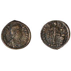 Moneda Imperio Romano Maiorina Teodosio I 387-392 d.C. Moneda Imperio Romano Maiorina Teodosio I 387-392 d.C.