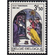 Bélgica 1642 1972 Navidad 25º Aniversario muerte del pintor F. Timmermans Cuadro MNH