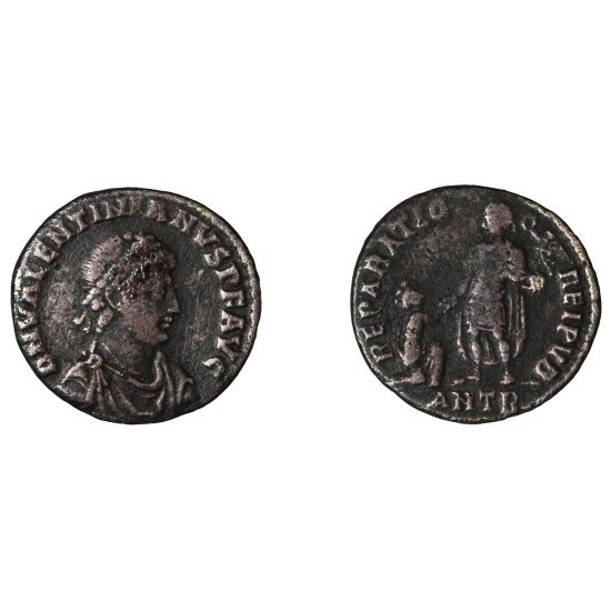 Moneda Imperio Romano Maiorina Valentiniano II 379-383 d.C.