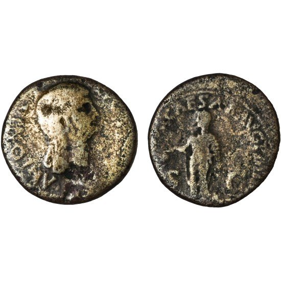Moneda Imperio Romano Dupondio Antonia 41-42 d.C.