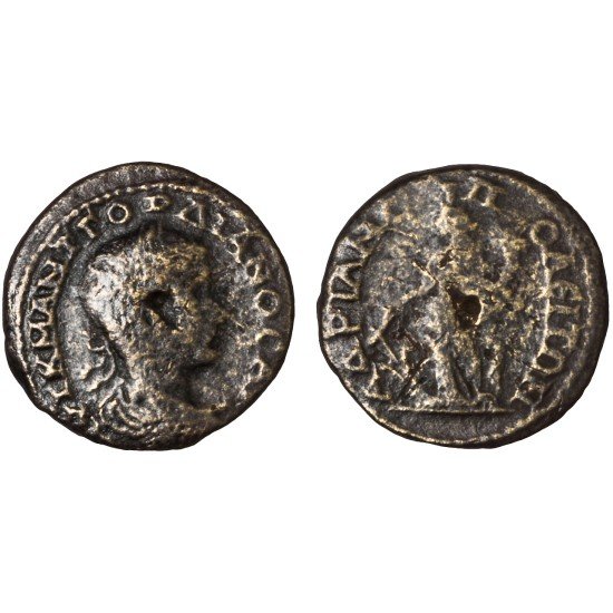 Moneda Imperio Romano Triassarion Gordiano III 238-244 d.C. Moneda Imperio Romano Triassarion Gordiano III 238-244 d.C.
