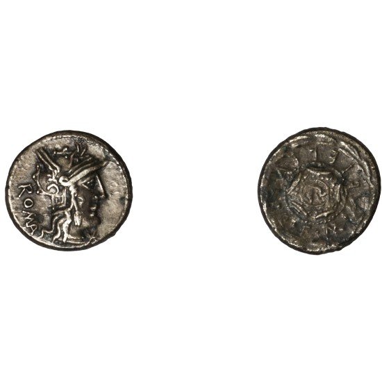 Moneda Imperio Romano Denario imitativo M. Caecilius Metellus después de 127 a.C Moneda Imperio Romano Denario imitativo M. Caecilius Metellus después de 127 a.C