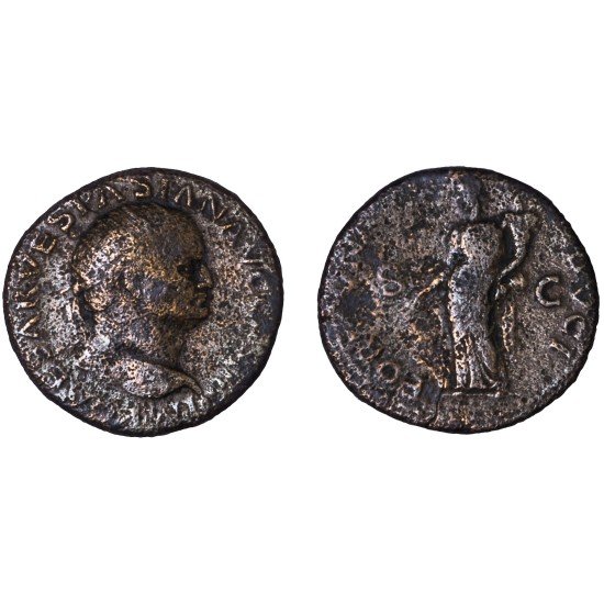 Moneda Imperio Romano Dupondio Vespasiano 77-78 d.C. Moneda Imperio Romano Dupondio Vespasiano 77-78 d.C.