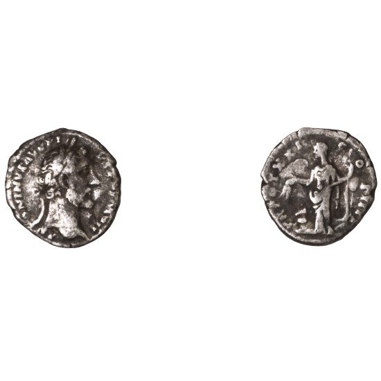 Moneda Imperio Romano Denario Antonino Pío 157-158 d.C. Moneda Imperio Romano Denario Antonino Pío 157-158 d.C.