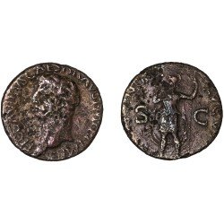 Moneda Imperio Romano As Claudio I 41-42 d.C.