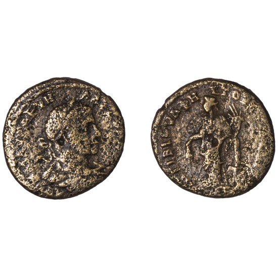 Moneda Imperio Romano Tetrassarion Alejandro Severo 224-226 d.C.