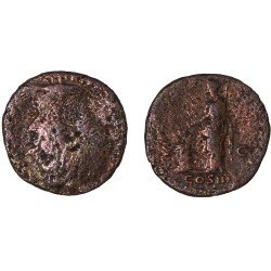 Moneda Imperio Romano As Adriano 126 d.C.