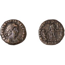 Moneda Imperio Romano Maiorina Valentiniano II 383-387 d.C. Moneda Imperio Romano Maiorina Valentiniano II 383-387 d.C.