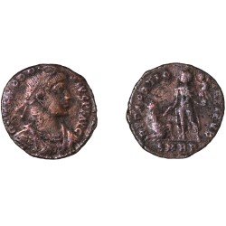 Moneda Imperio Romano Maiorina Teodosio I 379-383 d.C. Moneda Imperio Romano Maiorina Teodosio I 379-383 d.C.