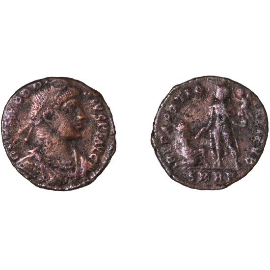 Moneda Imperio Romano Maiorina Teodosio I 379-383 d.C.