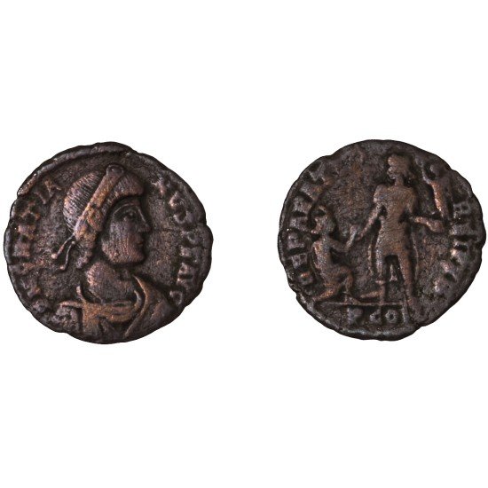 Moneda Imperio Romano Maiorina Graciano 379-383 d.C.