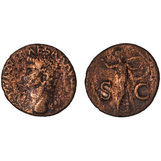 Moneda Imperio Romano As Claudio I 41-42 d.C.