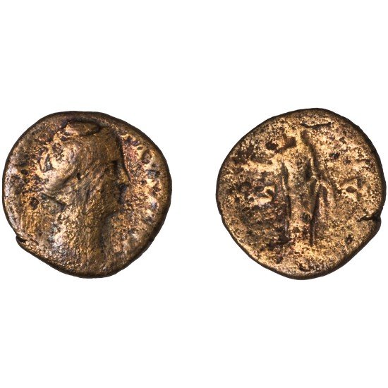 Moneda Imperio Romano Dupondio Diva Faustina I 147-161 d.C. Moneda Imperio Romano Dupondio Diva Faustina I 147-161 d.C.