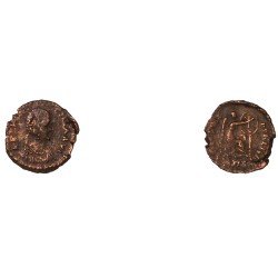 Moneda Imperio Romano ¼ de maiorina Aelia Flaccilla 383 d.C.