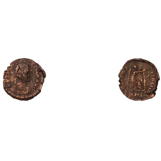 Moneda Imperio Romano ¼ de maiorina Aelia Flaccilla 383 d.C. Moneda Imperio Romano ¼ de maiorina Aelia Flaccilla 383 d.C.