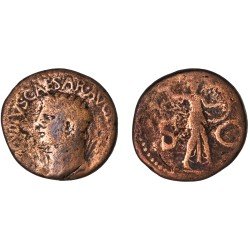 Moneda Imperio Romano As Claudio I 41-42 d.C.