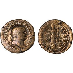 Moneda Imperio Romano Dupondio Vespasiano 74 d.C.