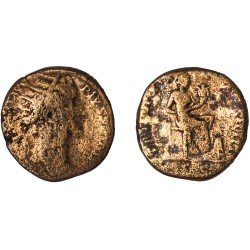 Moneda Imperio Romano Dupondio Antonino Pío 155-156 d.C. Moneda Imperio Romano Dupondio Antonino Pío 155-156 d.C.