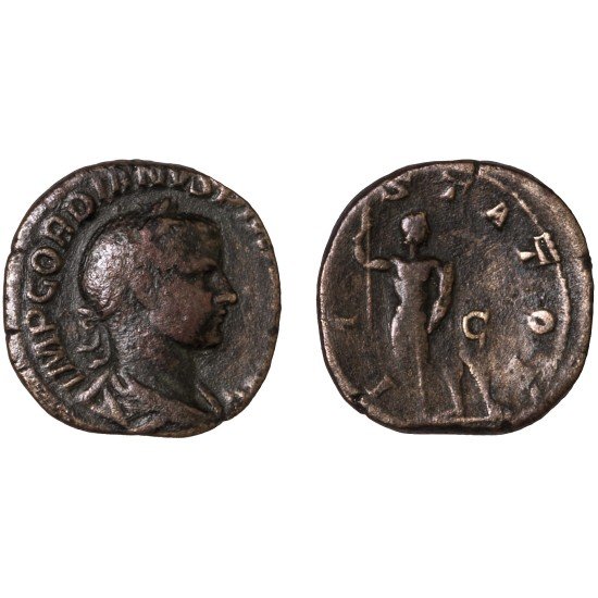 Moneda Imperio Romano Sestercio Gordiano III 241 d.C.