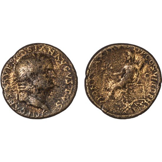 Moneda Imperio Romano Dupondio Vespasiano 77-78 d.C. Moneda Imperio Romano Dupondio Vespasiano 77-78 d.C.