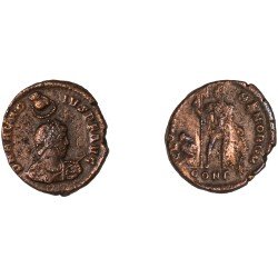 Moneda Imperio Romano Maiorina Arcadio 383-386 d.C.