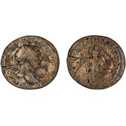 Moneda Imperio Romano Dupondio Trajano 103-111 d.C.