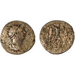 Moneda Imperio Romano Dupondio Trajano 116 d.C.