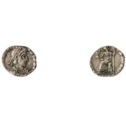 Moneda Imperio Romano Siliqua Honorio 397-402 d.C.