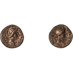 Moneda Imperio Romano Hemiassarion Claudio I/Nerón 40s-60s d.C.
