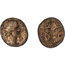Moneda Imperio Romano Dupondio Antonino Pío 144-147 d.C.