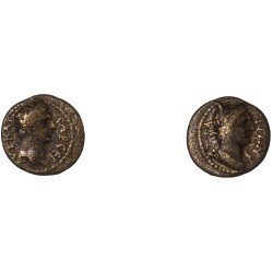 Moneda Imperio Romano Hemiassarion Trajano 98-117 d.C.