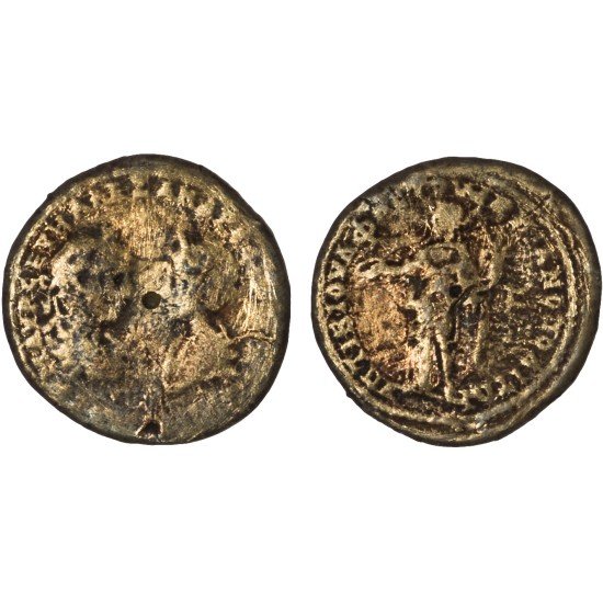 Moneda Imperio Romano Pentassarion Alejandro y Mamaea 224-226 d.C. Moneda Imperio Romano Pentassarion Alejandro y Mamaea 224-226 d.C.