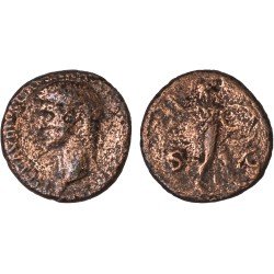 Moneda Imperio Romano As Claudio I 41-42 d.C.