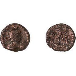 Moneda Imperio Romano Maiorina Graciano 383 d.C.
