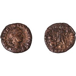 Moneda Imperio Romano Maiorina Valentiniano II 383-387 d.C. Moneda Imperio Romano Maiorina Valentiniano II 383-387 d.C.