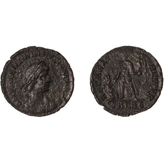 Moneda Imperio Romano Maiorina Valentiniano II 379-383 d.C. Moneda Imperio Romano Maiorina Valentiniano II 379-383 d.C.