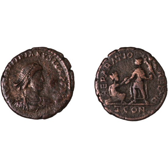 Moneda Imperio Romano Maiorina Valentiniano II 379-383 d.C. Moneda Imperio Romano Maiorina Valentiniano II 379-383 d.C.