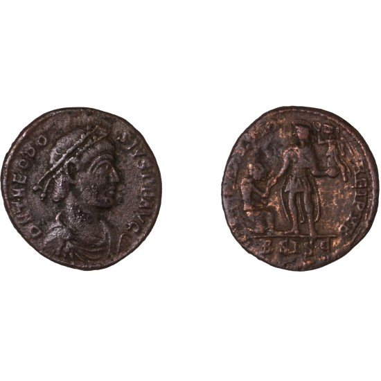 Moneda Imperio Romano Maiorina Teodosio I 379-383 d.C.