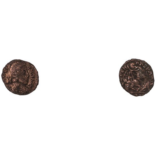 Moneda Imperio Romano Maiorina imitativa Juliano II después de 355 d.C.