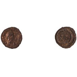 Moneda Imperio Romano ¼ de maiorina Valentiniano II 383 d.C.